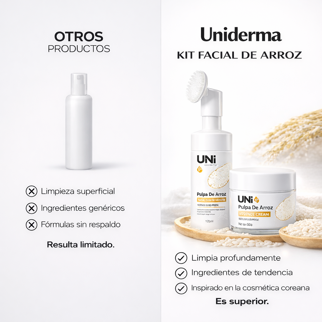 Kit Facial Arroz – Piel Luminosa, Sin Manchas y Anti-Age