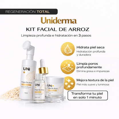 Kit Facial Arroz – Piel Luminosa, Sin Manchas y Anti-Age